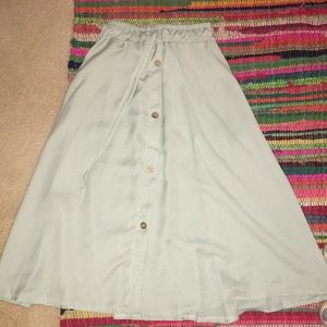 Sage Green Midi Skirt.